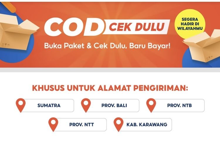 Terobosan Baru Shopee : COD Cek Dulu, buka dulu baru bayar