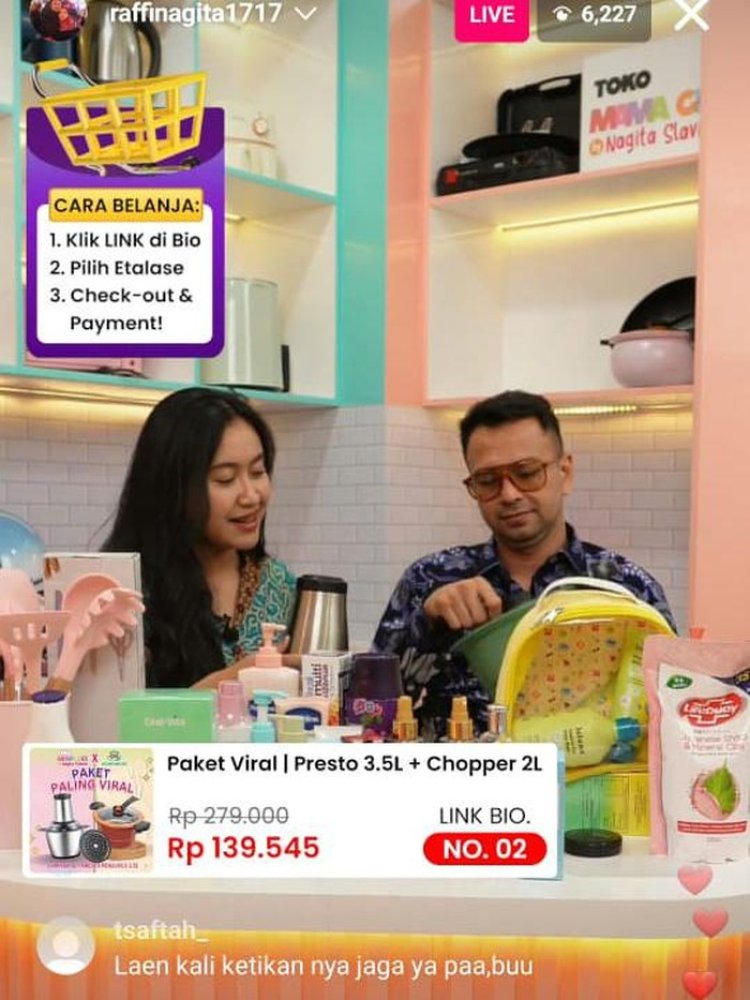 Raffi Ahmad dan Nagita Slavina Berjualan Peralatan Rumah Tangga di Instagram Setelah TikTok Shop Ditutup