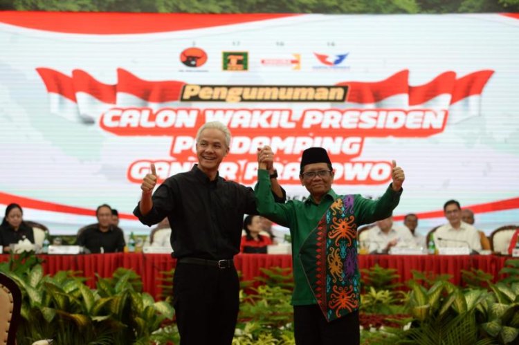 Ganjar Pranowo dan Mahfud Md Resmi Daftar sebagai Calon Presiden dan Calon Wakil Presiden ke KPU RI