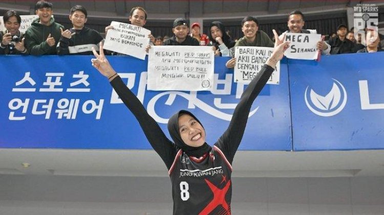 Megawati 'Megatron' Mimpin Red Sparks ke Puncak Klasemen Liga Bola Voli Korea