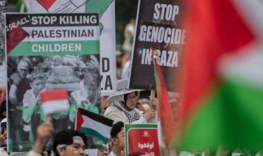 Demo di Depan Kedubes, Massa Kutuk Veto Amerika Serikat soal Gencatan di Gaza
