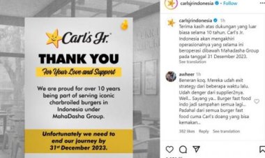 Carl's Jr Tutup Seluruh Gerai di Indonesia Setelah 10 Tahun Beroperasi