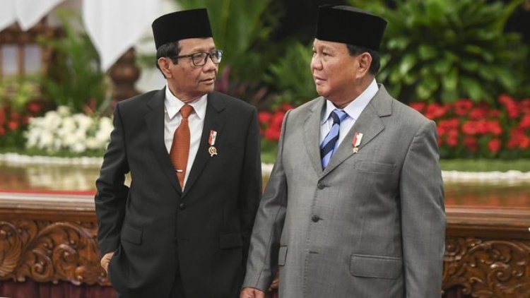 Prabowo Tidak Sebut Nama Mahfud dalam Pujiannya untuk Menko Kabinet Jokowi