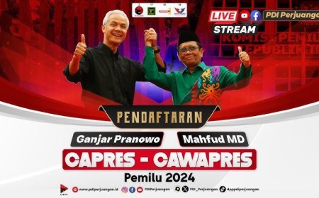 Ganjar Pranowo dan Mahfud MD Resmi Daftar Sebagai Pasangan Calon Presiden dan Wakil Presiden di KPU RI