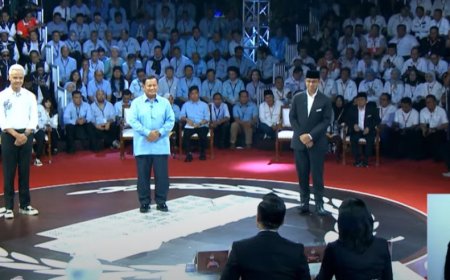 Gaya dan Gestur Anies, Prabowo, dan Ganjar di Debat Pertama Capres Pilpres 2024