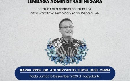 Pemimpin dan Akademisi Terkemuka, Prof. Adi Suryanto, Kepala LAN RI, Meninggal Dunia