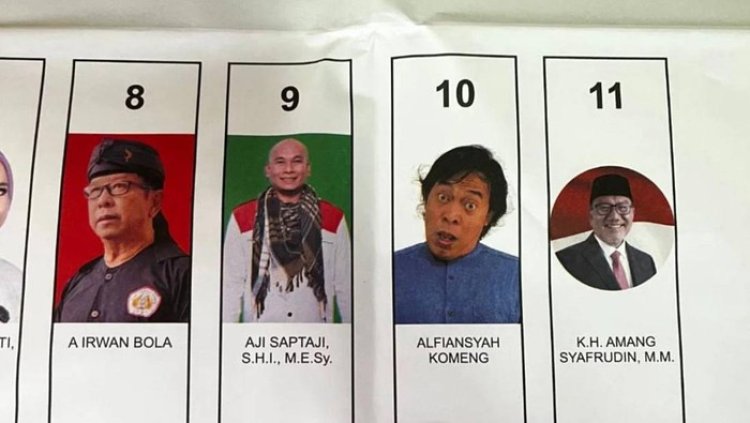 Caleg Unik Alfiansyah Komeng: Kisah di Balik Foto 'Nyeleneh' di Surat Suara DPD Jabar