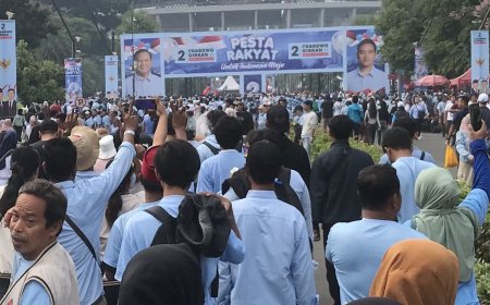 Hampir 600 Ribu Pendukung Memadati Kampanye Akbar Prabowo di GBK Sebagai Penutup Masa Kampanye Pilpres 2024