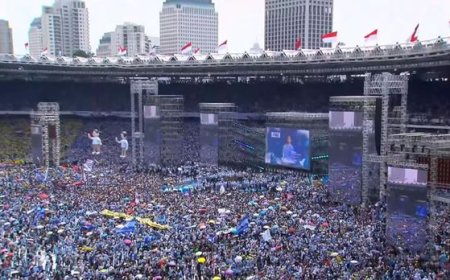 Prabowo: Hampir 600 Ribu Orang Hadiri Kampanye Akbar di GBK Hari Ini