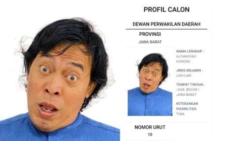 Caleg Unik Alfiansyah Komeng: Kisah di Balik Foto 'Nyeleneh' di Surat Suara DPD Jabar