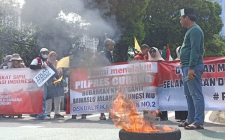 Aksi Massa di Depan Kantor KPU: Protes Terhadap Kecurangan Pemilu