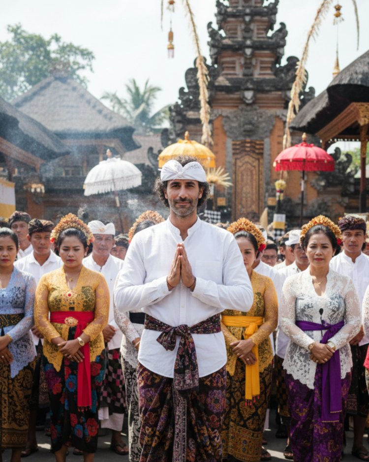 Seniman Prancis Giuseppe Casyiebaio Lanzirotella Berlibur di Bali, Rayakan Kesuksesan Karya di Louvre 2024