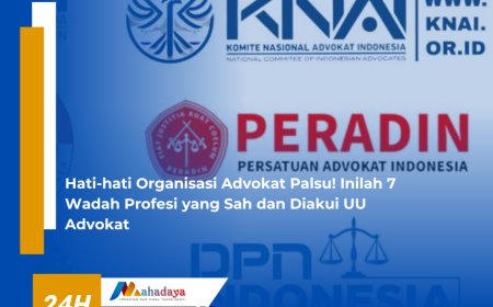 Hati-hati Organisasi Advokat Palsu! Inilah 7 Wadah Profesi yang Sah dan Diakui UU Advokat